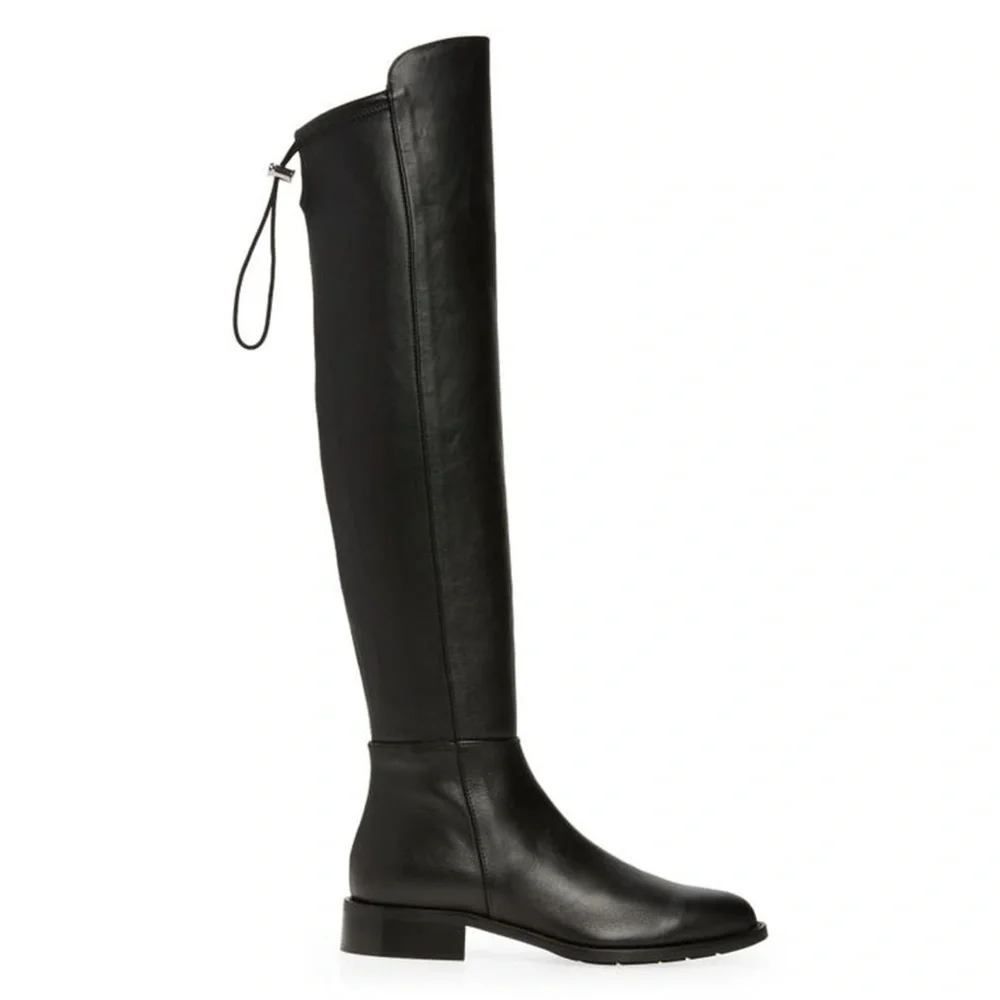 NEW Aquatalia Norina Waterproof Over the Knee Leather Boot in Black Sz. …